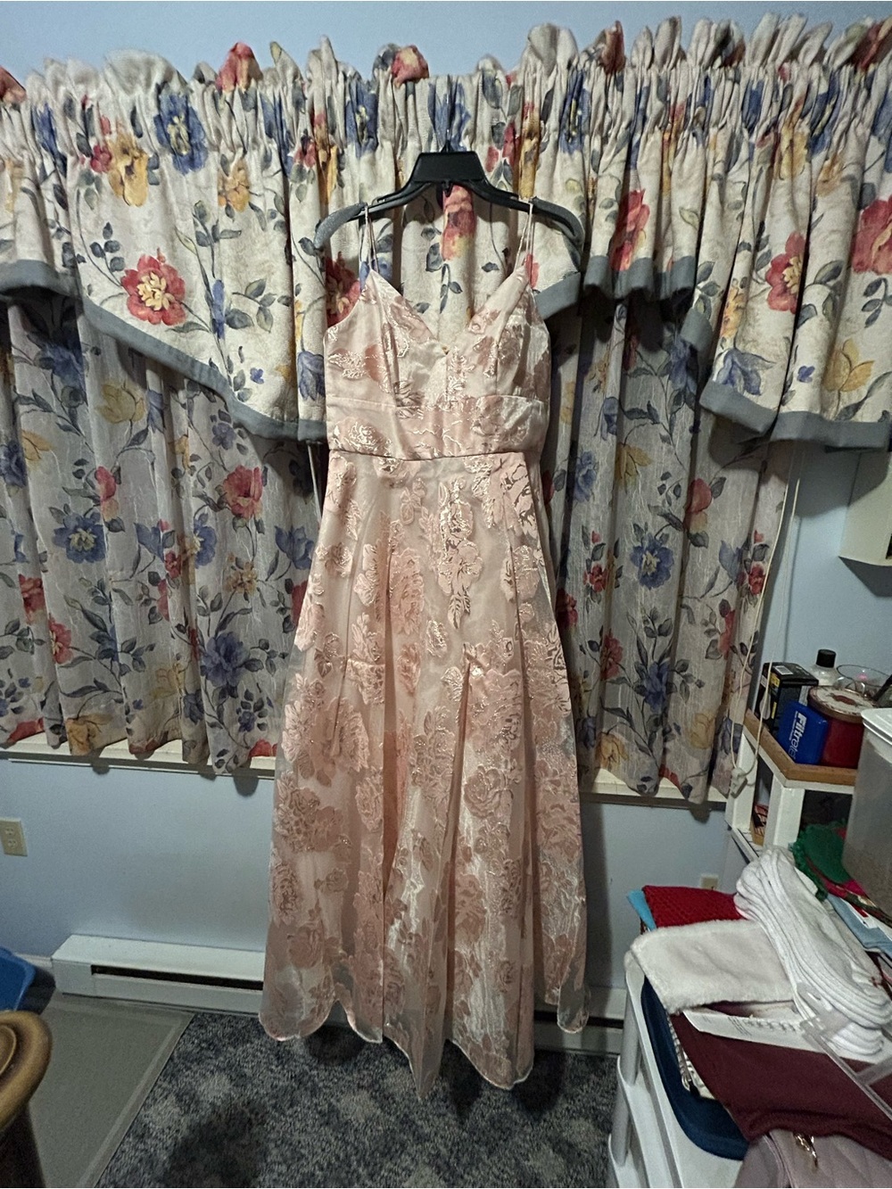 Eliza J Blush Pink Lace Maxi Dress
